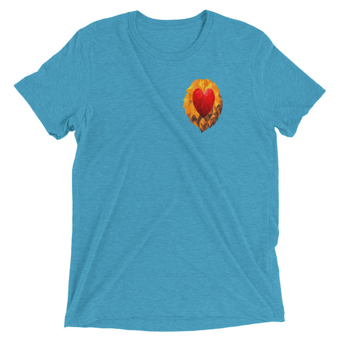 Heart of a Lion Pocket Men's Tri-Blend T-Shirt